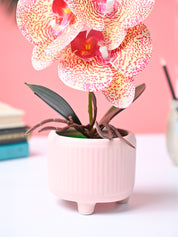 Market99 Pink Artificial Orchid Flower With Pink Pot - MARKET99