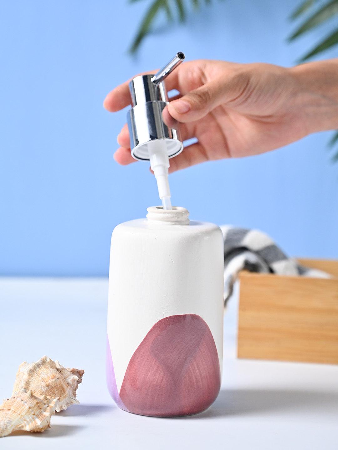 VON CASA 'Off White & Asymmetric' Soap Dispenser - 360mL - MARKET99