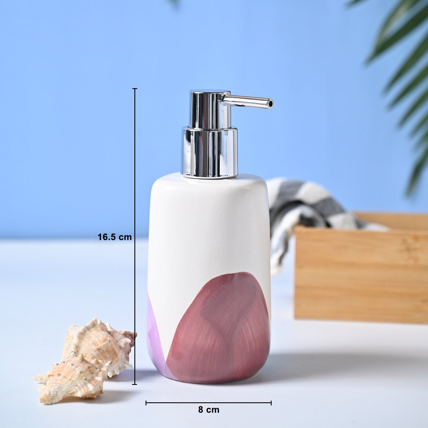 VON CASA 'Off White & Asymmetric' Soap Dispenser - 360mL