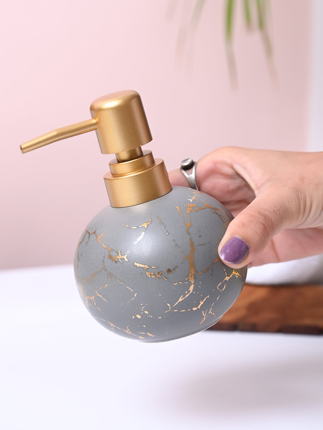 Grey Ceramic Soap Dispenser - MARKET99