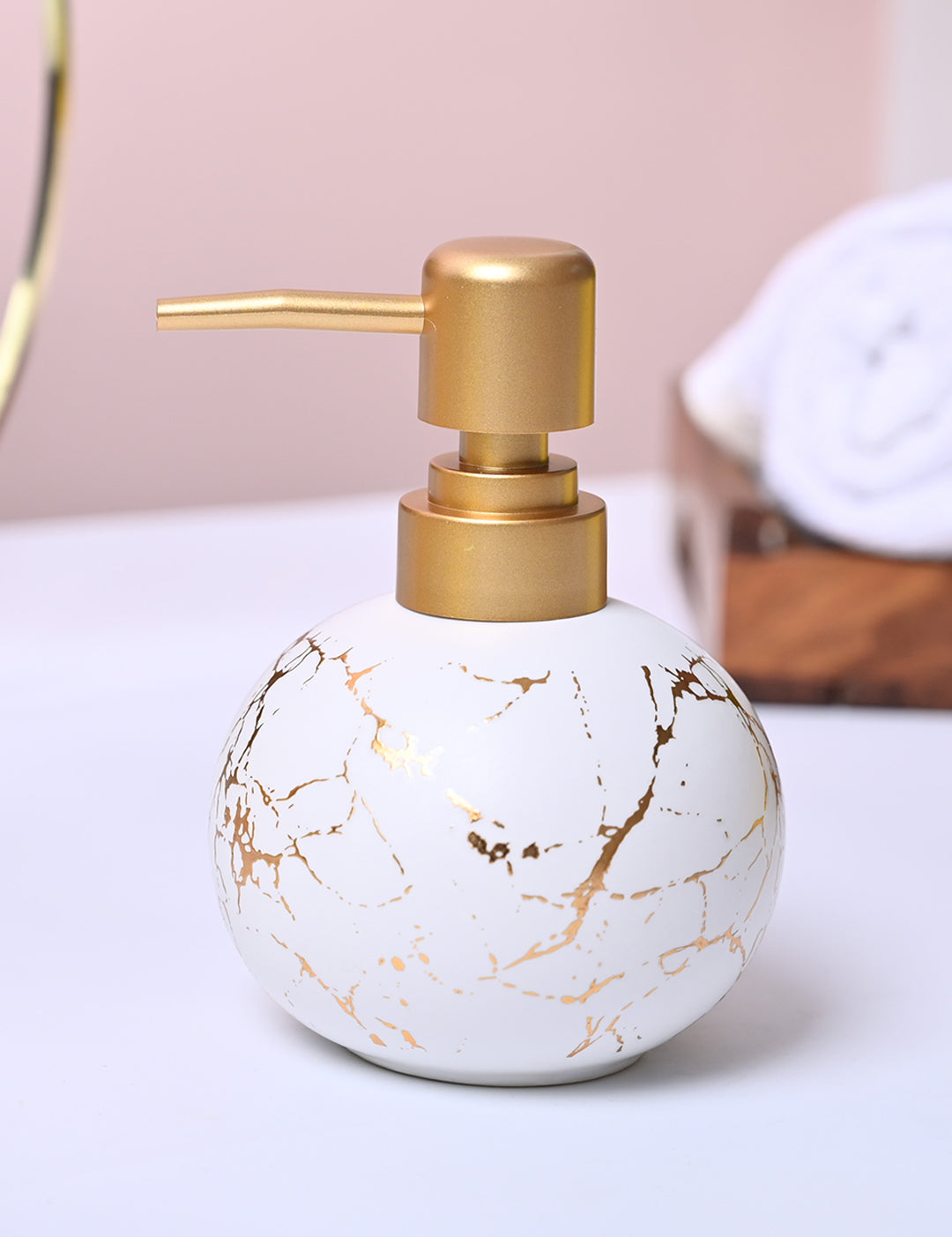 White Ceramic Soap Dispenser - MARKET99