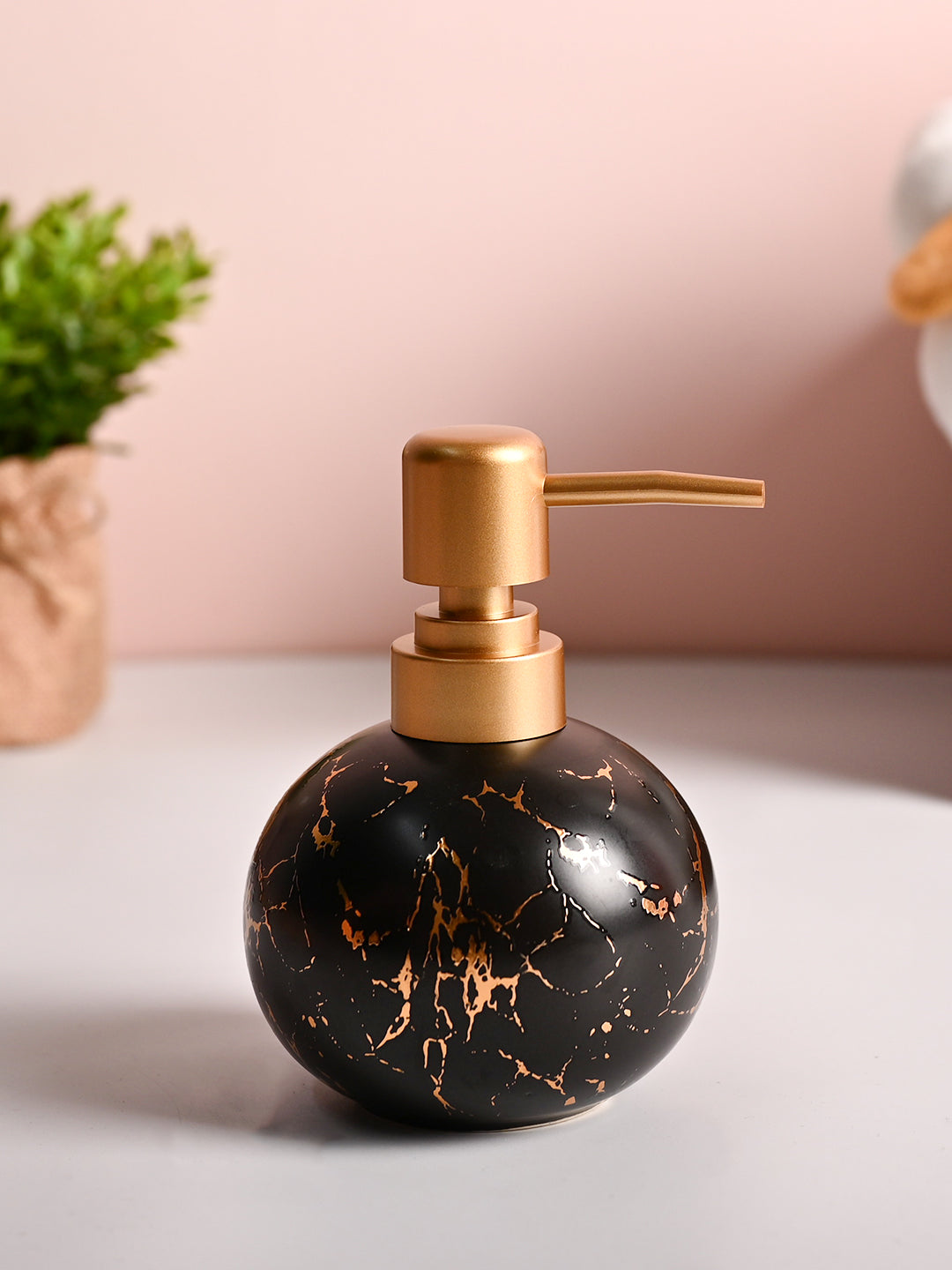 Black Ceramic Soap Dispenser