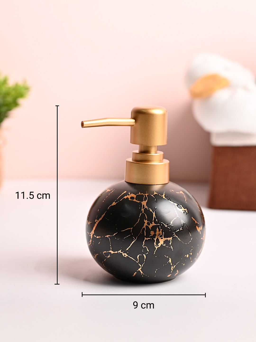 Black Ceramic Soap Dispenser