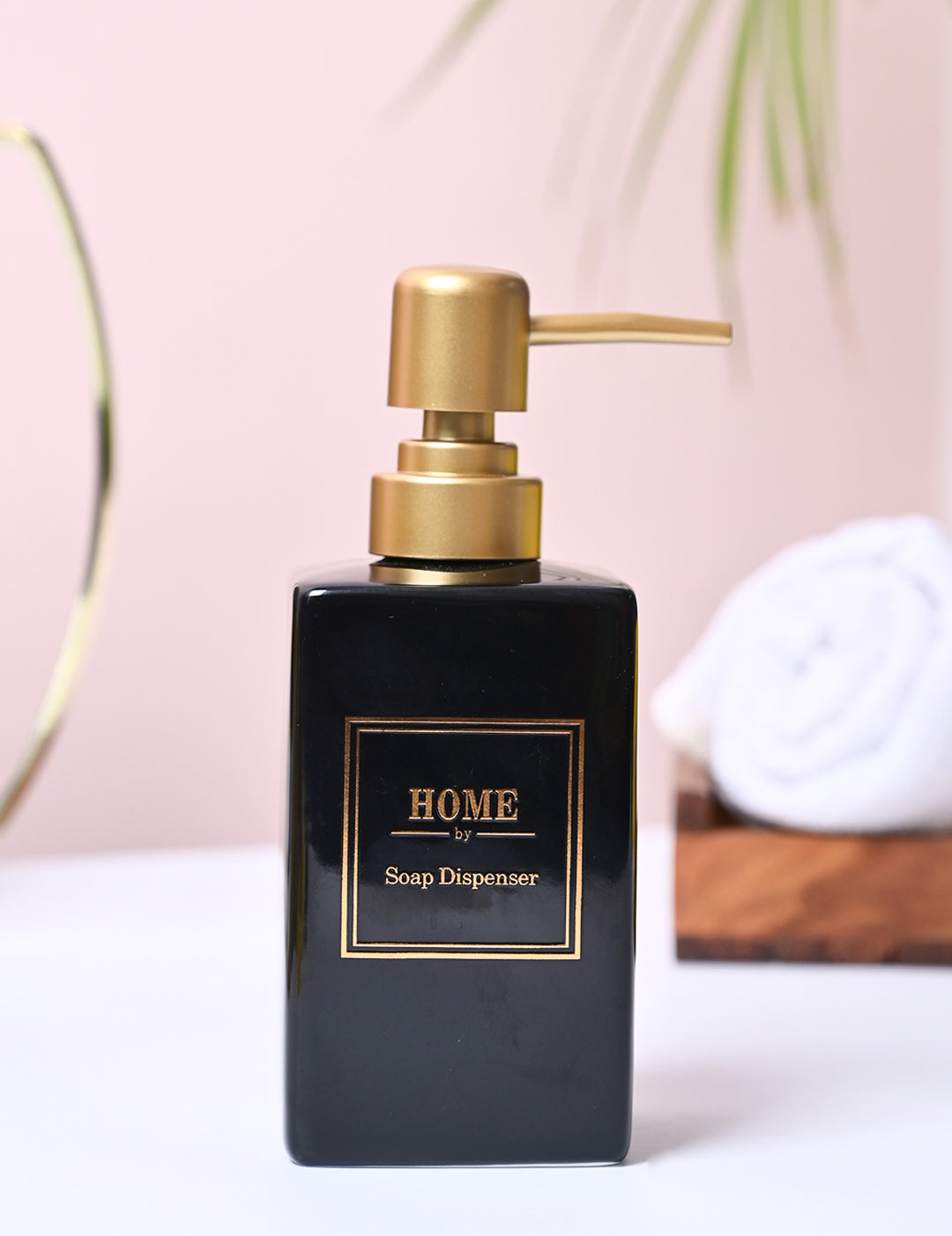 Black and Golden Square Soap Dispenser - MARKET99