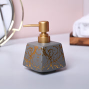 Sleek Grey Rectangle Ceramic Soap Dispenser