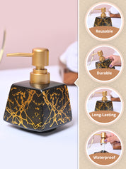 Modern Black Rectangle Ceramic Soap Dispenser