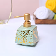 Fresh Cyan Rectangle Ceramic Soap Dispenser