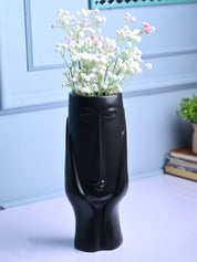 Black Glossy Ceramic Vase - Artistic Elegance - MARKET99