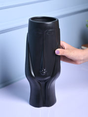 Black Glossy Ceramic Vase - Artistic Elegance - MARKET99