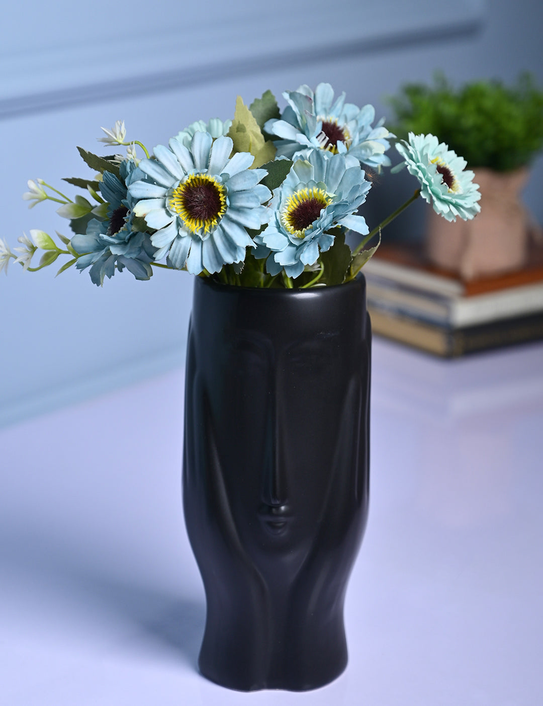 Black Glossy Ceramic Vase - Modern Artistry - MARKET99