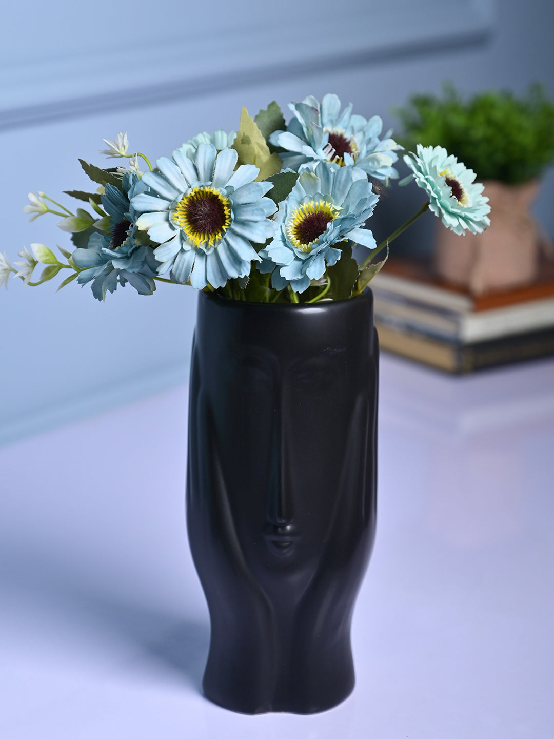 Black Glossy Ceramic Vase - Modern Artistry - MARKET99