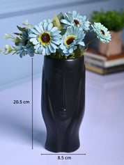 Black Glossy Ceramic Vase - Modern Artistry - MARKET99