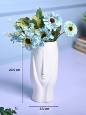 White Glossy Ceramic Vase - Stylish Simplicity - MARKET99