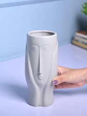 Grey Glossy Ceramic Vase - Contemporary Sophistication - MARKET99