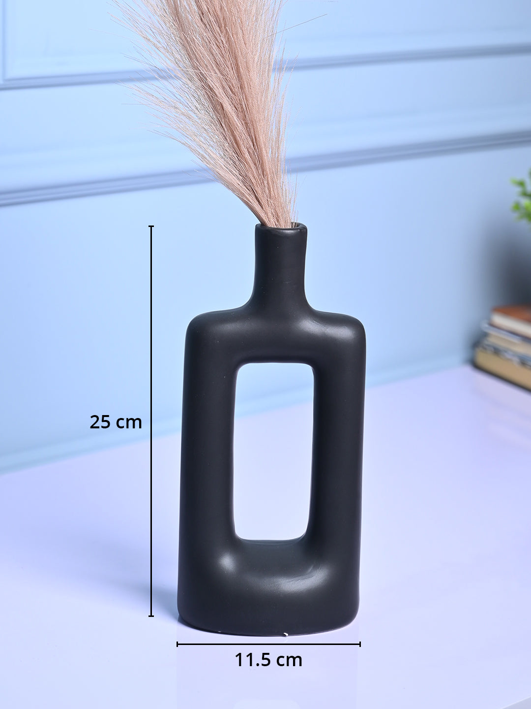 Stylish Black Ceramic Vase - MARKET99