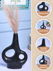 Modern Black Ceramic Vase - MARKET99