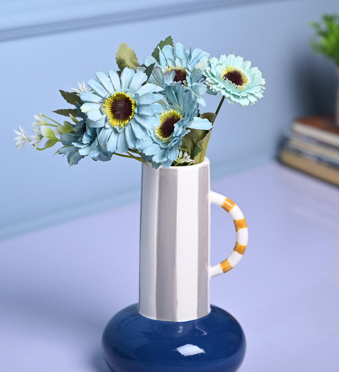 Stylish Blue Ceramic Vase - MARKET99