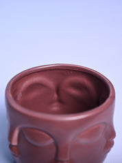 Bold Red Ceramic Face Vase - MARKET99