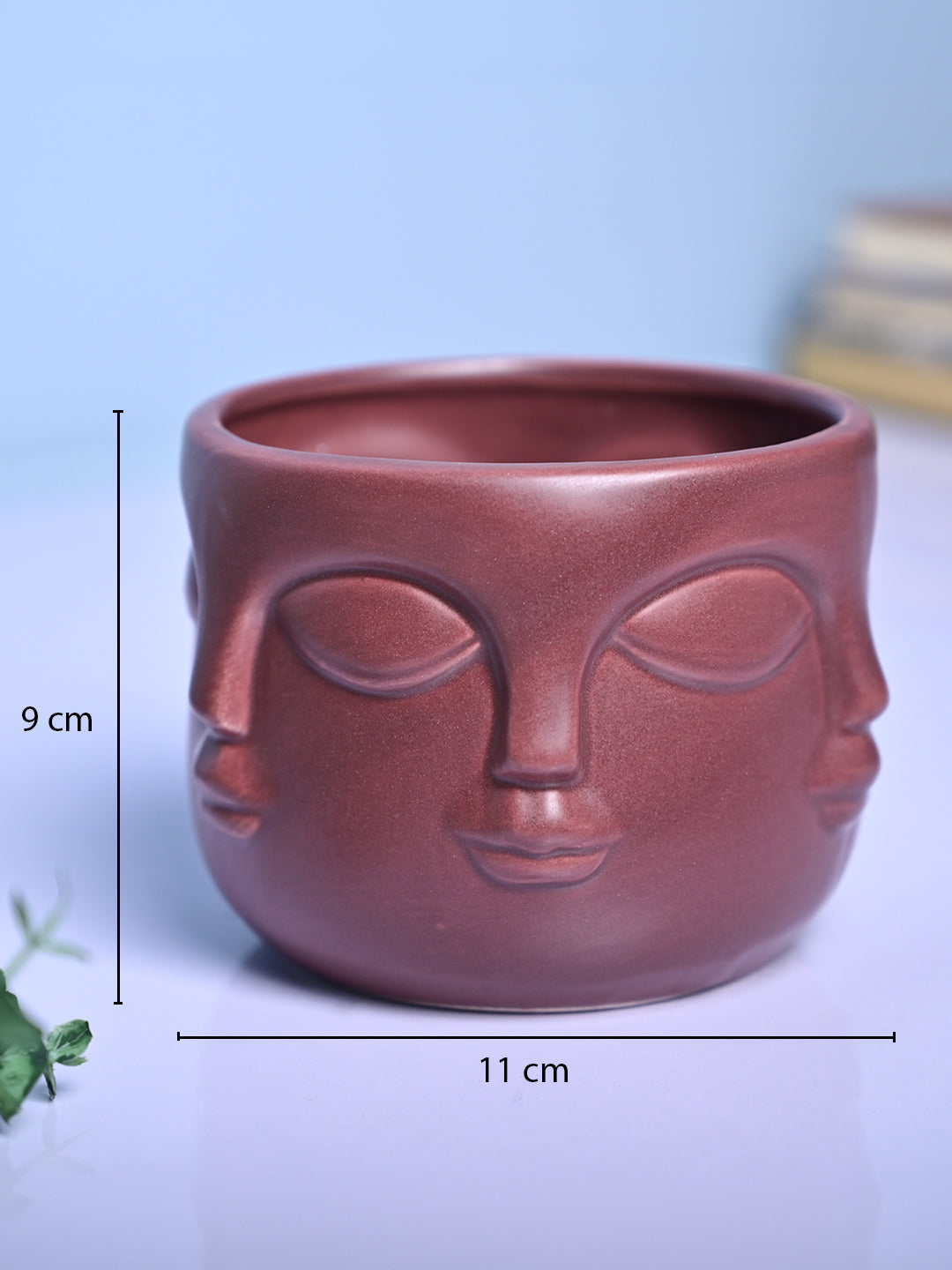 Bold Red Ceramic Face Vase - MARKET99