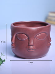 Bold Red Ceramic Face Vase - MARKET99