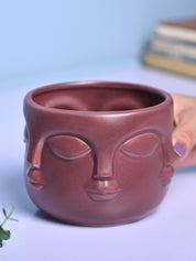 Bold Red Ceramic Face Vase - MARKET99