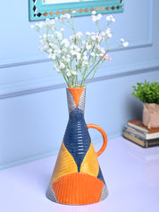 Striped Sophistication - Multi-Color Asymmetrical Vase - MARKET99