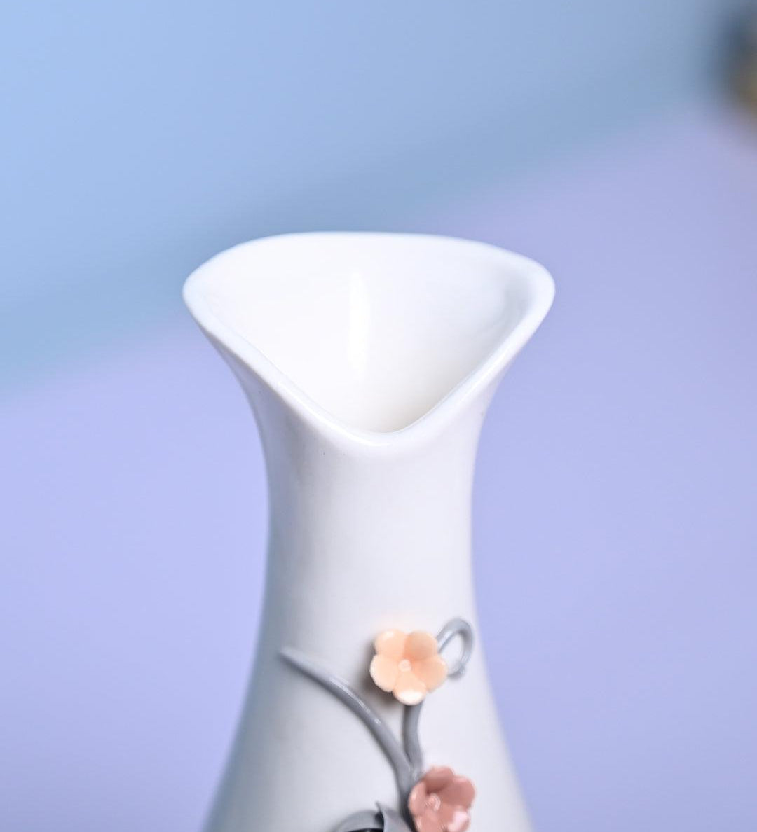 Floral Delight - White Asymmetrical Vase - MARKET99
