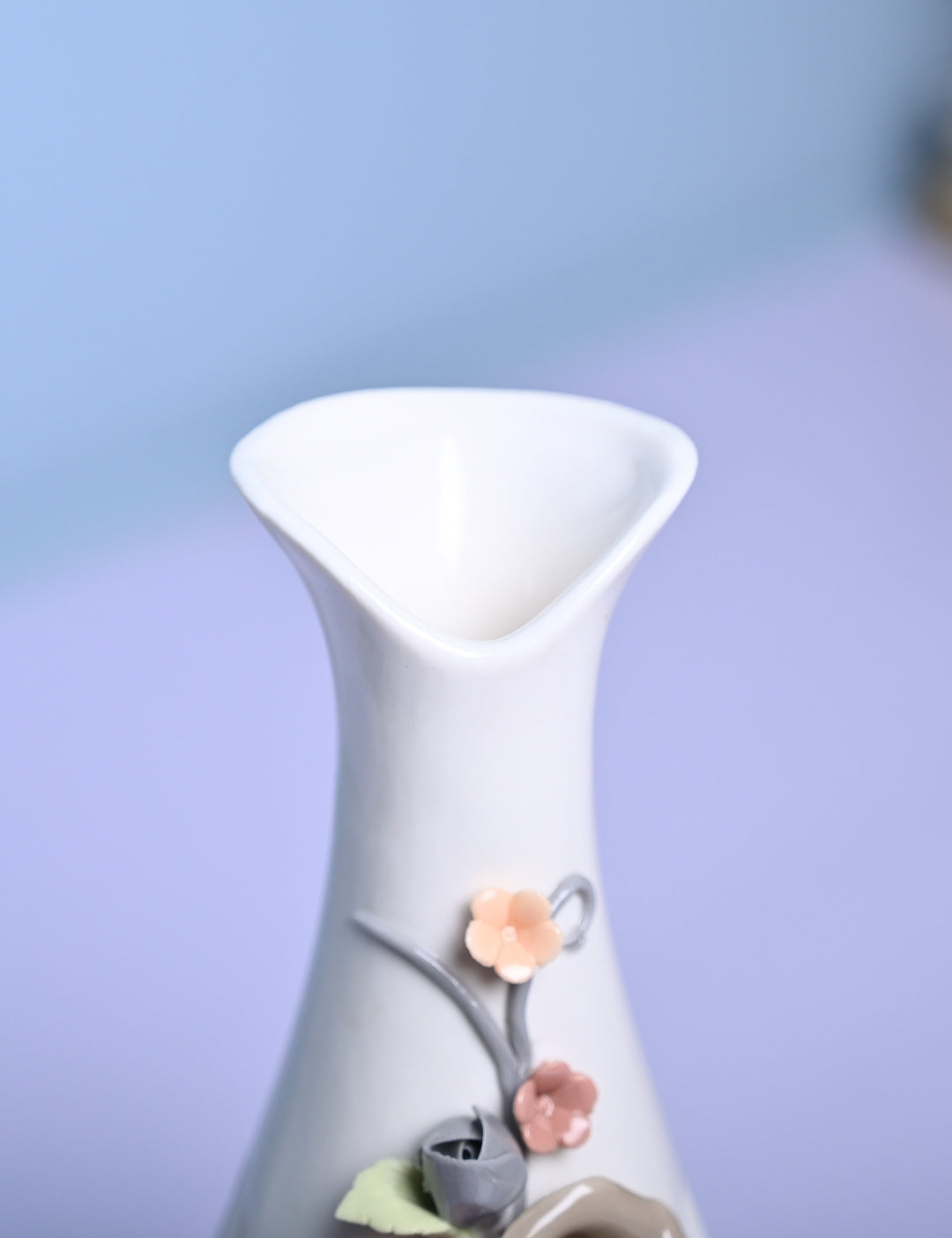 Floral Delight - White Asymmetrical Vase - MARKET99