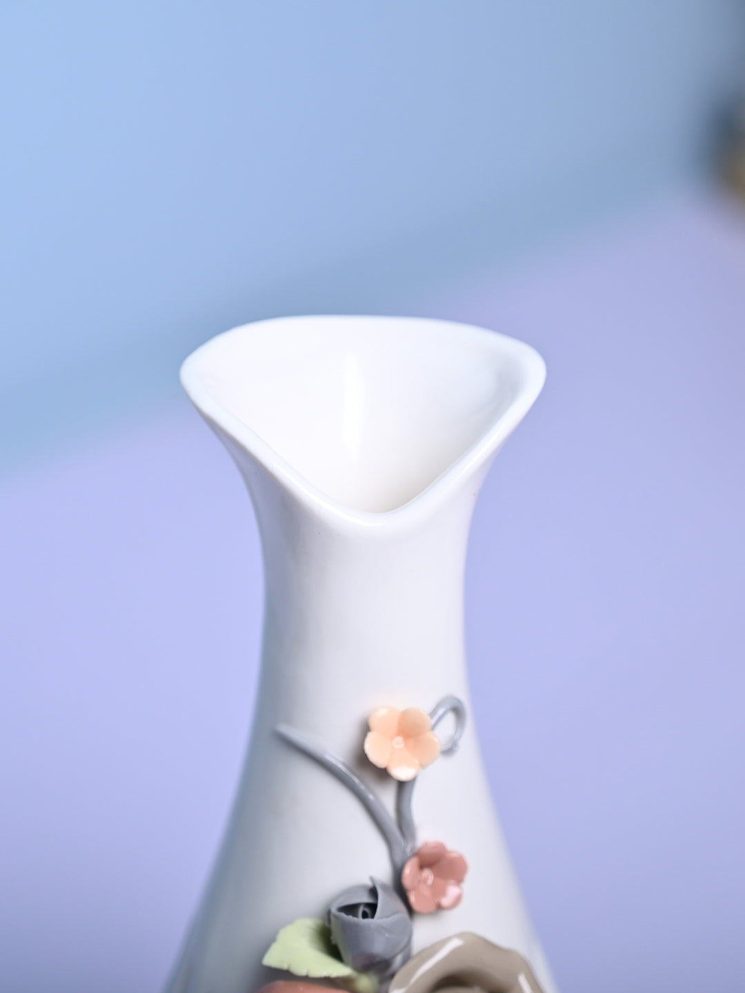 Floral Delight - White Asymmetrical Vase - MARKET99