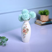 Classic Bloom - White Cylindrical Vase