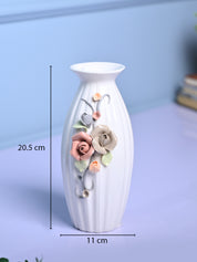 Classic Bloom - White Cylindrical Vase - MARKET99