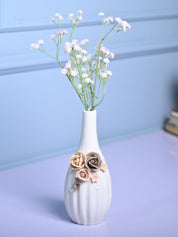 Timeless Beauty - White Cylindrical Vase - MARKET99