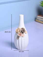 Timeless Beauty - White Cylindrical Vase - MARKET99