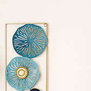 Golden Floral Rectangular Wall Plaque