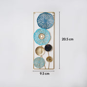 Golden Floral Rectangular Wall Plaque