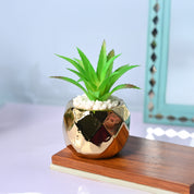 Chic & Stylish - Lattice Design Artificial Plant with Glossy Pot