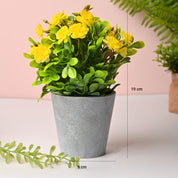 Artificial Plant With Pot – Green & Yellow