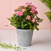 Artificial Plant With Pot – Green & Pink