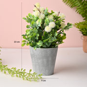 Artificial Flower With Pot – White
