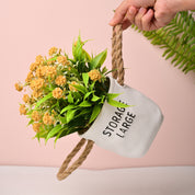Artificial Flower With Pot – Green & White