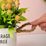Artificial Flower With Pot – Green & White