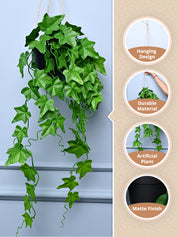 Green Hanging Planter - Cylindrical Shape - MARKET99