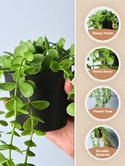 Green Hanging Planter - Cylindrical Shape