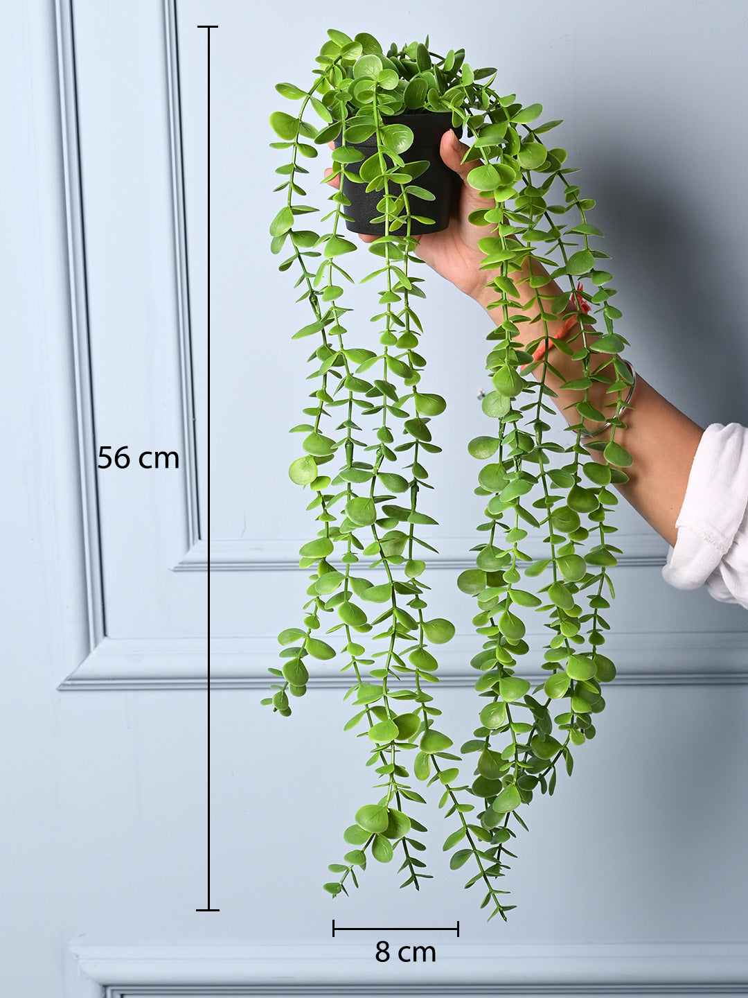 Green Hanging Planter - Cylindrical Shape