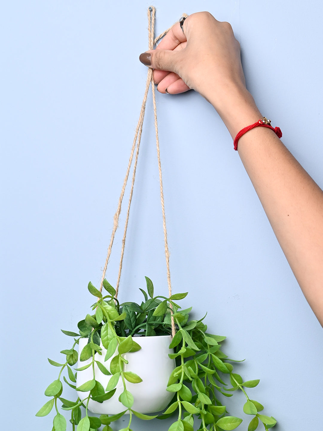 Green Hanging Planter - Cylindrical Shape - MARKET99