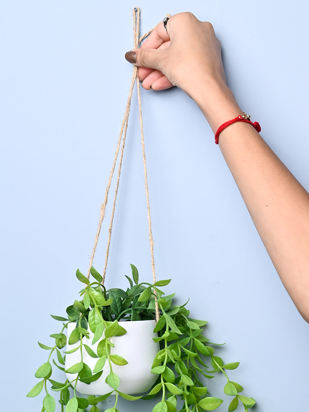 Green Hanging Planter - Cylindrical Shape - MARKET99