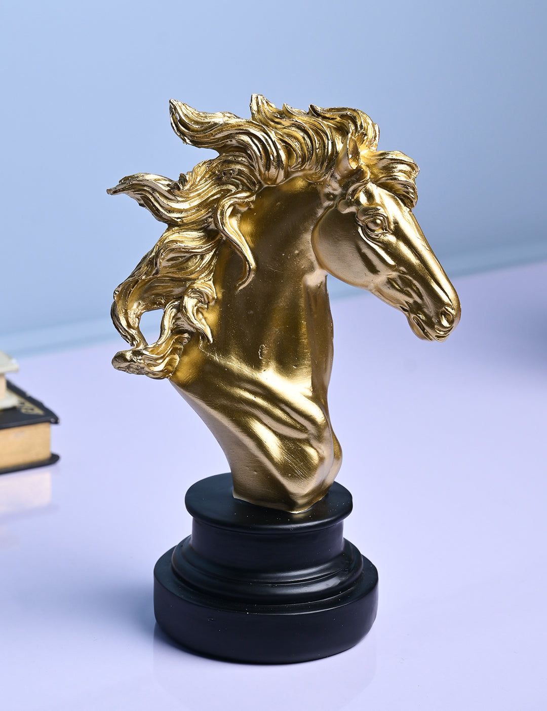 Majestic Horse Decor Object - Golden & Black Elegance - MARKET99