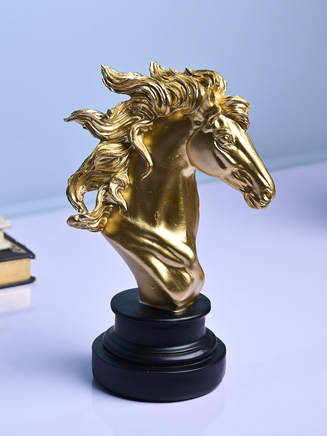 Majestic Horse Decor Object - Golden & Black Elegance - MARKET99