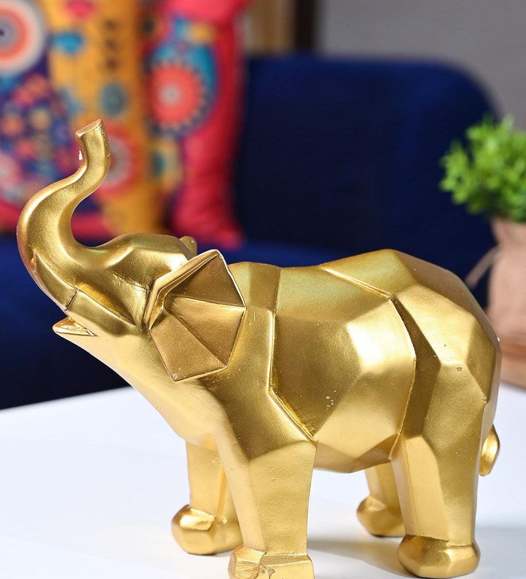 Radiant Elephant Decor Object - Golden Gleam - MARKET99