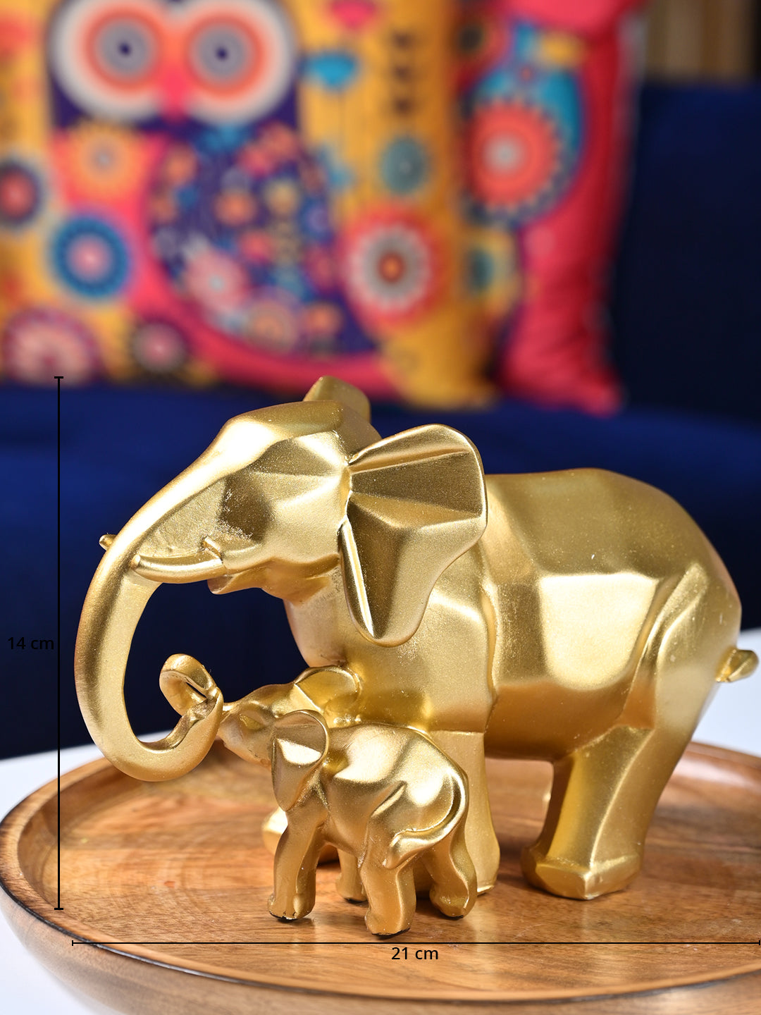 Radiant Elephant Decor Object Showpiece- Golden Gleam - MARKET99